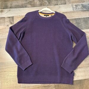 Ted Baker London Purple Texture Knit Crewneck Sweater Size5 Plum Cozy Minimalist